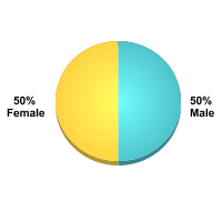 Undergraduate Student Gender:Male: 50%Female: 50%