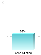 6-Year Graduation Rate by Race/Ethnicity for Students Pursuing Bachelor's Degrees:Hispanic/Latino: 33%