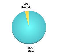 Student Gender:Male: 96%Female: 4%